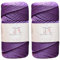 Makromecity 2 Strang Makramee Garn 3mm x 120m Lila Premium Polyester Makramee Schnur Polypropylene Basteln für Wandbehänge Umhängetasche Handtasche Runner Schnullerkette Platzteller