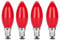 YNiuniunny 4 Stück E14 1W 220V Rote Kerze Glühbirne Lampe Tempel Dekoratives Licht LED Kerze Glühbirne Home Decor