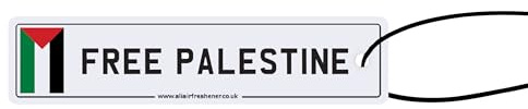Free Palestine Number Plate Car Air Freshener
