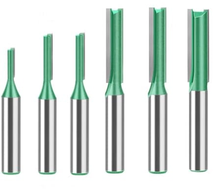 WSOOX 8mm Schaft Nutfräser 6PCS Fräsfräser für Holzbearbeitung Ø3mm,4mm,5mm,6mm,7mm,8mm.