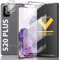 Protector de Pantalla para Samsung Galaxy S20 Plus 2 Piezas + Protector de Lente de Cámara 2 Piezas, 3D Cobertura Completa, Sensible al Tacto, HD Transparente Samsung S20 Plus 5G Vidrio Templado