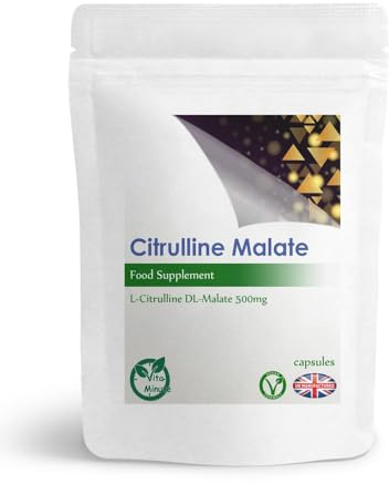 100 x L-Citrulline DL-Malate 500mg Capsules | Muscle Performance and Recovery | Pre Workout