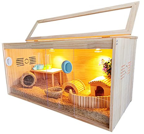 Plaque chauffante pour couveuse de poussins, Boîte d'alimentation for poulets – Idéale for les lapins, les cochons d'Inde – Facile à assembler et à nettoyer – Cage for hamster Rutin et habitat for pet