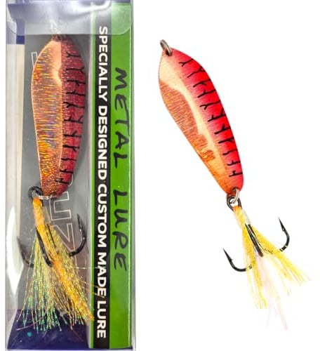 SEABUZZ Asymmetrisch Blinker 23g/7cm - Hecht Barsch Zander Angelköder | Drillingshaken Köder - Metalllöffel Harte Köder - Spinner Angeln Sport - Angel Spoon - Hechtköder - Barschköder