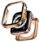 Kawoco 2 in 1 Wasserdichtes Hülle für Apple Watch Series 9/8/7 45mm mit Eingebaut Kratzfest Gehärtetes Glas Schutzfolie, HD Hochempfindliche Schutzhülle für iwatch 45mm, Roségold