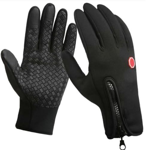 Argumub Thermo Handschuhe, Premium Thermohandschuhe, Unisex-Winterhandschuhe Mit Touchscreen Warm Wasserdicht, Geeignet für Radfahren Im Freien (Schwarz, S)