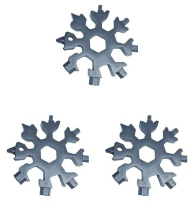 3 Set 18 in 1 Schneeflocke Outdoor Survival Tourismus Multi Tool Edelstahl Camping Ausrüstung EDC Mini Tools