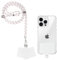 Yoedge Cordón Cuerda Universal Correa Colgante para movil con 2 Phone Lanyard Parcheas, Correas Ajustable Cuello Cadena de Nylon con Todos los teléfonos Inteligentes con Llaver, Oro Blanco