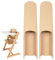 EUYRVAW Lot de 2 patins étendus compatibles avec chaise haute Stokke Tripp Trapp, tapis d'extension pour modèles Tripp Trapp après mai 2006, couleur bois