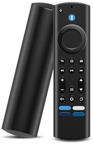 Binamao Telecomando Vocale Sostitutivo(4 Gen) Con Funzione Bluetooth e 4 Tasti di Scelta Rapida, Compatibile con Amz Fir-e TV Stick 2nd Gen/3rd Gen, Stick Lite, 4K e 4K Max, Fir-es Cube 2nd e 3rd Gen