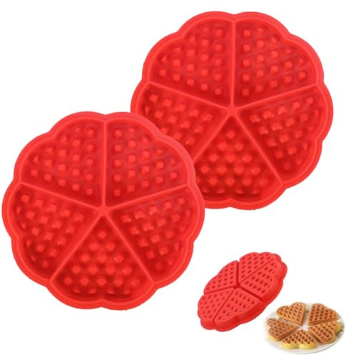 2 Stück Waffelform für Airfryer,Silikon Waffelform Airfryers,Silikon Backformen,Backen Dekoration Werkzeug,Airfryer Silikonform,Silikonformen für Airfryers,Antihaft Langlebig,für Waffeln,Backen,Muffin