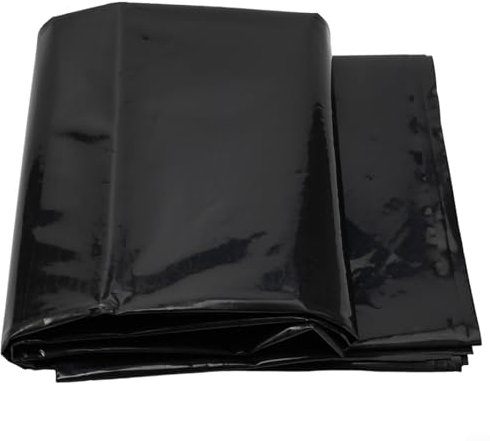 Revestimiento de estanque de peces HDPE resistente membrana para jardín, piscinas, paisajismo, cubierta protectora impermeable con 10 clavos 150 x 200 cm, 200 x 200 cm, 200 x 300 cm, negro (150 x 200
