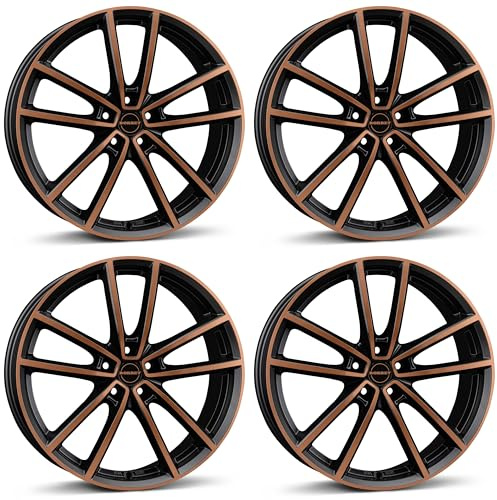 4x Borbet Felgen W 8.0x18 ET40 5x112 black copper polished matt kompatibel mit Cupra Ateca Born Formentor Leon ST Terramar