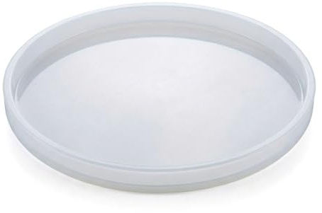 Bamyli 12in Round Resin Moulds - Large Diameter Silicone Tray, Thick Non-Stick Epoxy Mold for Charcuterie Board, Coaster, Cutting Board, DIY Craft Decor
