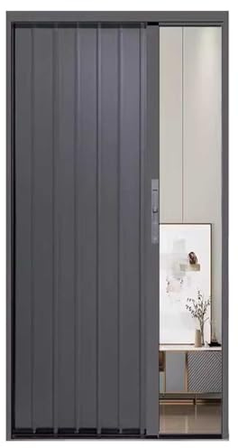 Folding Door Locking Metal Concertina Door with Key - Interior Privacy Room Divider and Closet Door