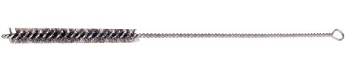 Lessmann Zylinderbürste mit Öse (Ø 5 mm, Gesamtlänge 300 mm, Stahldraht-Besatz, verzinkter Drehdraht, zur Reinigung/Entgraten von Rohren und Bohrungen, Drahtbürste) 542347
