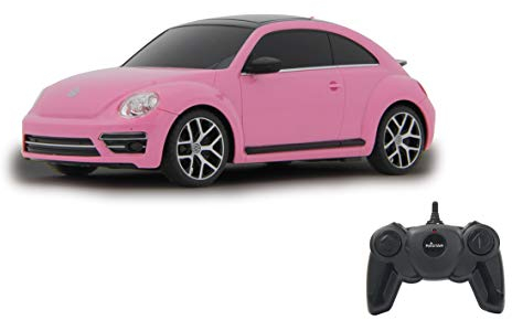 JAMARA VW Beetle 1:24 Pink 2,4GHz - RC Auto, offiziell lizenziert, ca 1 Std Fahren, 9 Km/h, perfekt nachgebildete Details, detaillierter Innenraum, hochwertige Verarbeitung