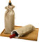 Jute Wine Bottle Bags with Drawstring, 10pcs 35.5cm x 16cm Brown Fabric Wine Gift Cover for Christmas Festival Party
