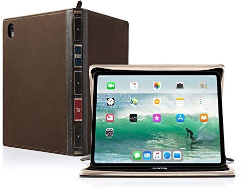 Twelve South BookBook Vol. 2 für das 11-Zoll-iPad Pro | Hardcover-Ledertasche und Staffelei mit Aufbewahrung für Apple Pencil, Dokumente und Tastatur für iPad Pro, 12-1905, Mehrfarbig