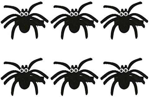 Amosfun 6 stücke Halloween spinne haarspangen haarnadel spinne Charakter hairgrips Haarschmuck Haarschmuck Ornament für Kinder Halloween Party Favors Geschenke (schwarz)