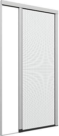 Zanzanet Zanzariera laterale orizzontale su misura frizionata New Euro cassonetto 38mm binario 4mm porta finestra giardino balcone personalizzabile 14 colori 2 reti Made in Italy Argento Silver