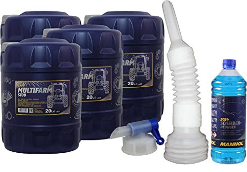 QR-Parts Set 80 Liter 85463103 CT4503 MN2501-20 5024 DIN61 1 Original MANNOL Scheiben-Reiniger -70 °C Frostschutz Konzentrat 20 10W-30 Mulitfarm STOU Auslaufhahn