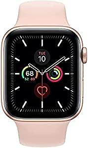 Apple Watch Series 5 (GPS, 44mm) Cassa In Alluminio Oro Con Cinturino Sport Rosa Sabbia (Ricondizionato)