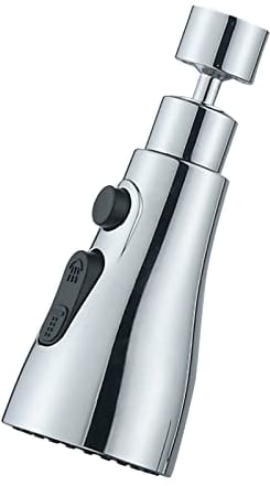 Andoer 3 funciones 360° Cabezal de Pulverización Cabezal de Pulverización para Grifo Cabezal de Spayer Aireador de Fregadero de Ahorro de Agua para grifo de Cocina Cabezal de Pulverización (Blanco)