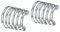 ChicSilver Lot Boucles d'Oreilles Femme-Faux Piercing Oreille 6 Anneau Argent