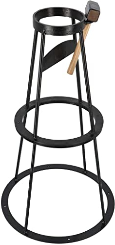 Esschert Design Fendeuse Bois D'allumage L - L 54,6 X H 92,2 Cm - Fonte, Acier Au Carbone, Acier, Bois De Chêne Chinois