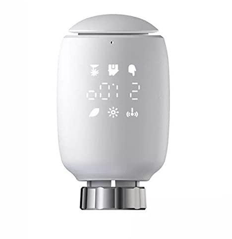 RANRAO Zigbee Smart Heizkörperthermostat Elektronisch - Smart Programmierbares WLAN Erweiterbares Heizkörperthermostatventil - Thermostat heizung Digital - Kompatibel für Google-Home und AIexa