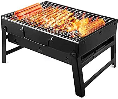 Portable Barbecue Charcoal Grill Edelstahl Small Mini BBQ Tool Kits for Outdoor Cooking Camping (Color : D, Size : 1pcs)