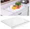 Divove 45 cm x 35 cm Acrylic Cutting Board with Stop Edge, Clear, 5 mm, Food Safe, Non-Slip, Edge Protection
