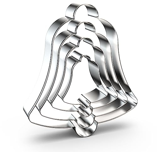 Ausstechformen-Set mit Kirchenglocke, 12,7 cm, 10,2 cm, 7,6 cm, 5,1 cm, Edelstahl, 4-teilig
