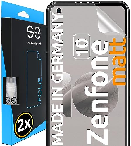 2x se® 3D SCHUTZFOLIE Entspiegelt für Asus Zenfone 10,Anti-Staub, 100% Fingerabdruck & FaceID kompatibel, einfache blasenfreie Installation, Ultra-Klar, Stoß-Kratzfest, aus Deutschland