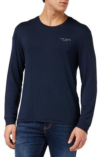 Ted Baker Mens Supersoft Jersey Long Sleeve Top T-Shirt, Navy-nws-002, XL UK