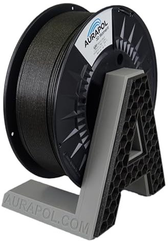 AURAPOL PLA 3D Filament 1.75, PLA 1kg, Filament-3d-druckmaterialien, Galaxie Schwarz, 3D Drucker Filament, Präzision 1,75 mm +/- 0,02 mm, ERSCHWINGLICHE QUALITÄT