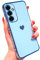 Vepbk Hülle für Samsung Galaxy A15 5G/4G Silikon Handyhülle mit Motiv Muster Herzen Schutzhülle Weich Hülle Case Kameraschutz Dünn Stoßfest Bunt Gummi Cover für Samsung Galaxy A15 5G/4G,Hellblau