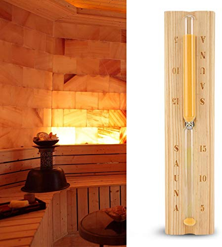 15-Minuten-Sanduhr-Sanduhr, Wandmontage, Drehbare Sauna-Sanduhr für Sauna und Spa, Länge 30,1 Cm