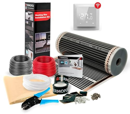Komplettes Infrarot-Fußbodenheizung Heizfolien Set 220W/M²