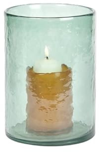 Lambert [W0725] Livorno Windlicht Glas Ocean/orange H21 cm D15 cm