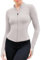 EFFAN Sportjacke Damen Eng Yoga Sport Shirt Langarm Weißes Top Sportshirt Laufshirt Gym Jacke Eng Clothes Sportklamotten Joggen Running Laufjacke Elfenbeingrau L