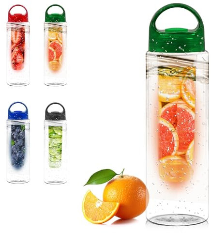 aichiw Bouteille d'eau isotherme avec infuseur de fruits - Bouteille d'eau sans BPA, réutilisable avec infuseur facile à nettoyer, idéale pour le gymnase, le sport et l'extérieur(Vert)