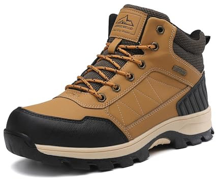 ARRIGO BELLO Stivali Uomo Scarpe Invernali Scarponi Stivaletti da Trekking Neve Caldo Pelliccia Fodera Passeggio Scarponcini Taglia 41-46 (B-Marrone, 44)