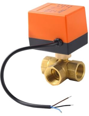 Kuntesetty Hochwertiger Messing Kugelhahn mit Elektrischem Antrieb für Heizungsanlagen, DN15 10mm