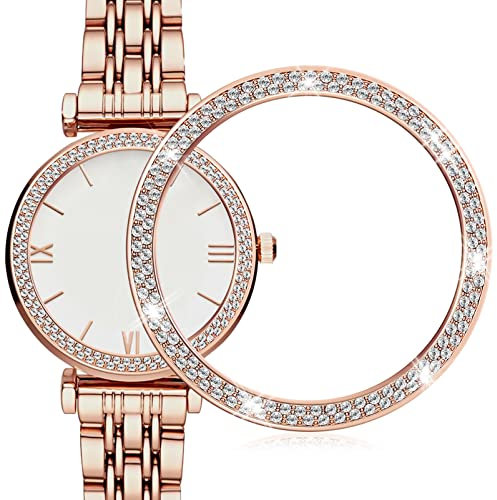 ULDIGI Uhrenschutzring Watch case uhrenetui tischhusse Displayschutzfolien für die Uhr Uhrengehäuse Strass-Abdeckung für Uhr Displayschutzfolie ansehen Strasssteine (Nicht bearbeitet)