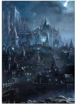 Displate Metallposter Dark Souls - Lordran - Irithyll of Boreal Valley Plakat - Wandbilder Moderne Bilder Wohnzimmer Deko Schlafzimmer - Geschenk - Wanddeko Metall Poster 48 cm x 67.5 cm