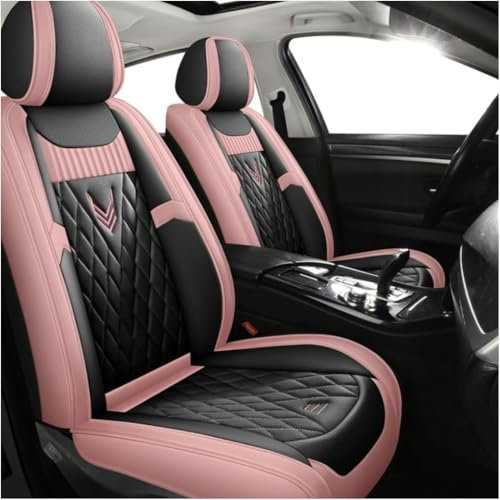 IXITAB Sitzbezüge Auto Autositzbezüge Universal Set für FIAT 500 Punto 500L 500X Auto Zubehör,Rosa