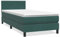 vidaXL Boxspringbett mit Matratze Dunkelgrün 100x220 cm Samt, Bett, Bettrahmen, Einzelbett, Schlafzimmermöbel, Lattenrost, Samtbett, Polsterbett