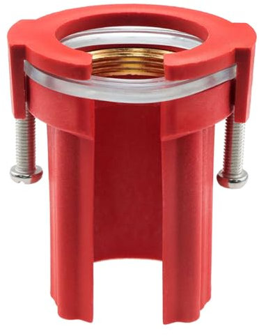 Lovelysp 1PCS Kitchen Faucet Fixing Nut Plastic Faucet Lock Nut for Threaded Pipe Faucet Fasteners (Red) 32mm OD